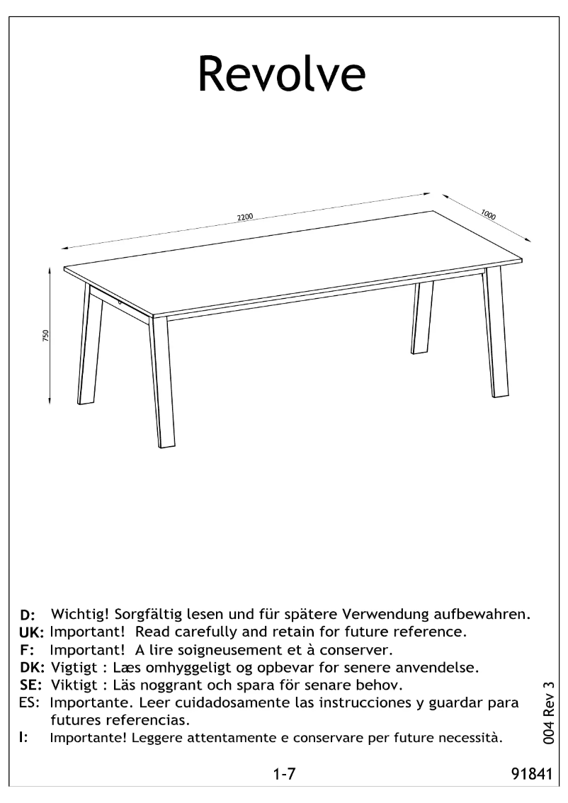 Page 1 de la notice Manuel utilisateur JYSK Tangeris