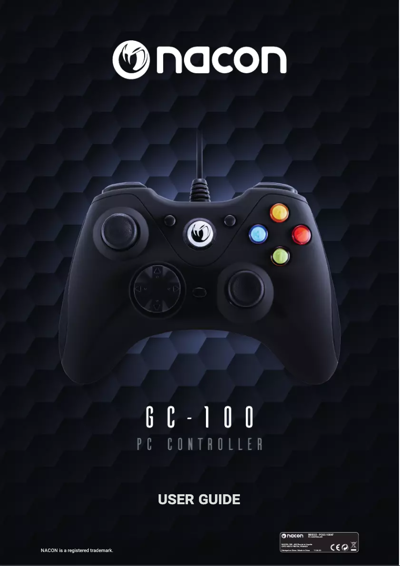 Image de la première page du manuel de l'appareil GC-100