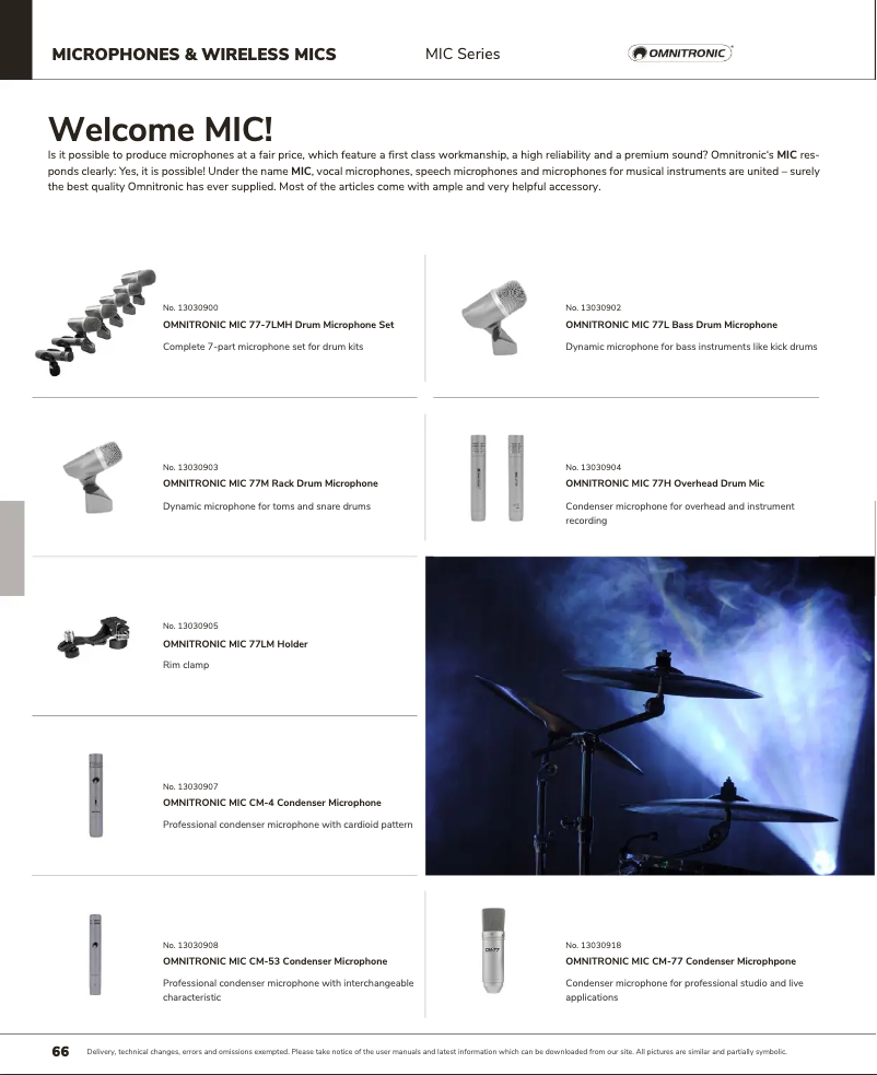 Page n°1 - Catalogue Omnitronic MIC 77L