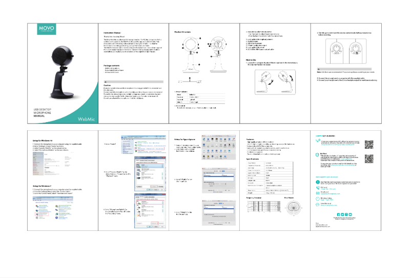 Page n°1 - Manuel utilisateur Movo WebMic