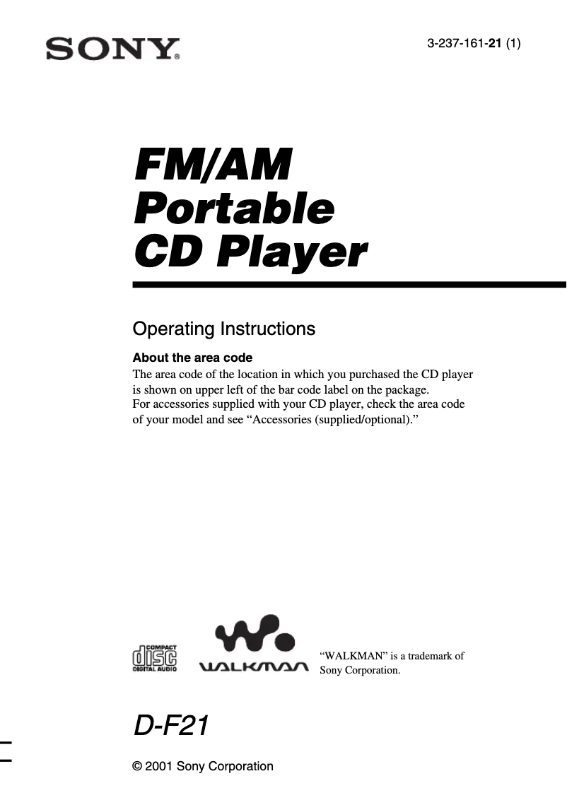 Image de la première page du manuel de l'appareil D-F21