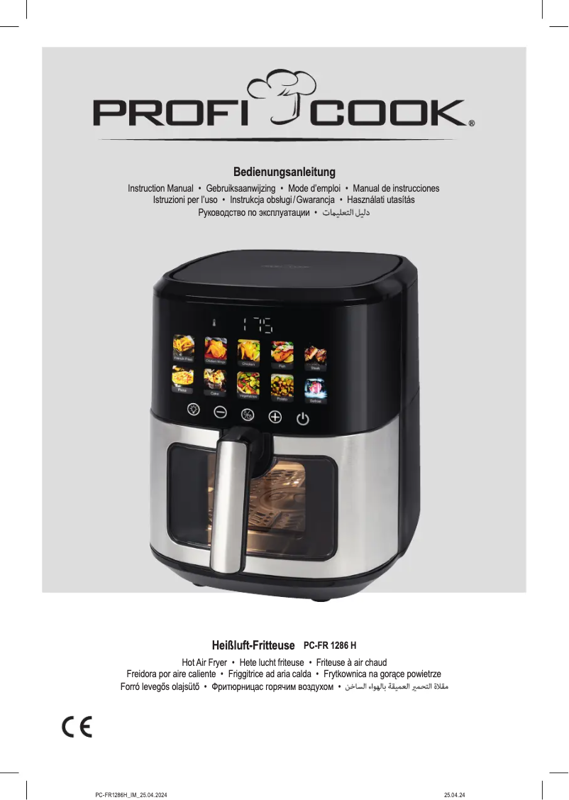 Page 1 de la notice Manuel utilisateur ProfiCook PC-FR 1286 H