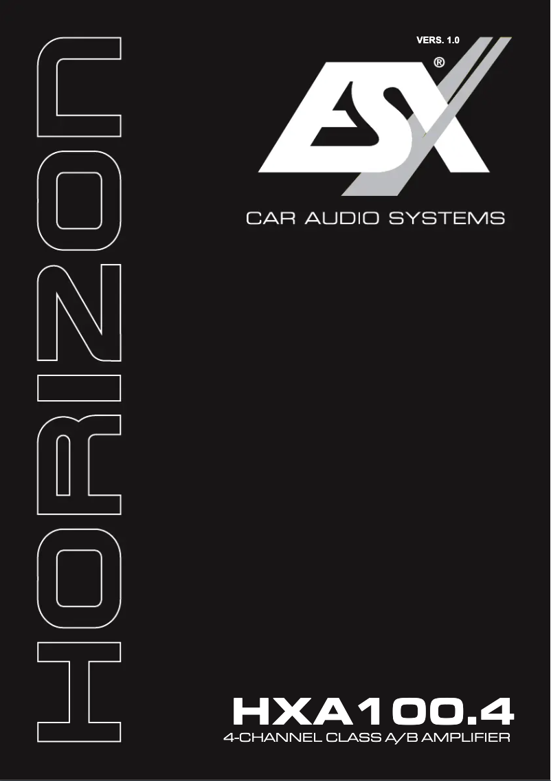 Page n°1 - Manuel utilisateur ESX Horizon HXE100.4