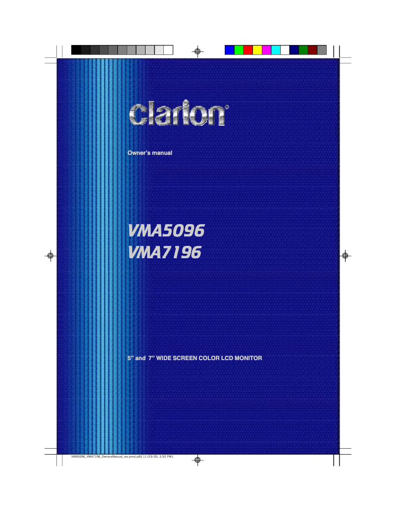 Página 1 del manual Manual de usuario Clarion VMA5096