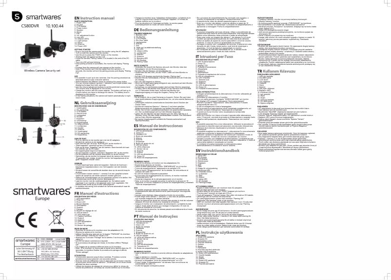 Page 1 de la notice Manuel utilisateur Smartwares CS80DVR