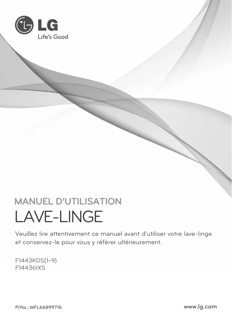 Page n°1 - Manuel utilisateur LG F1443KDS7