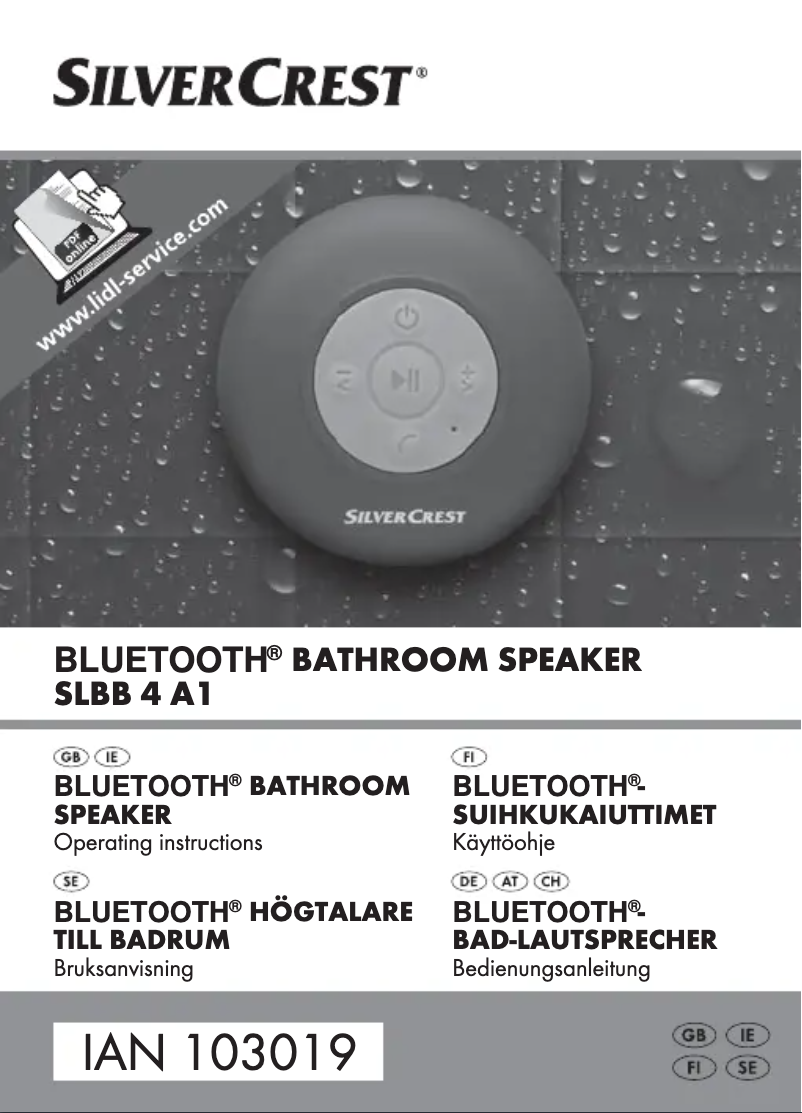 Page n°1 - Manuel utilisateur SilverCrest SLBB 4 A1
