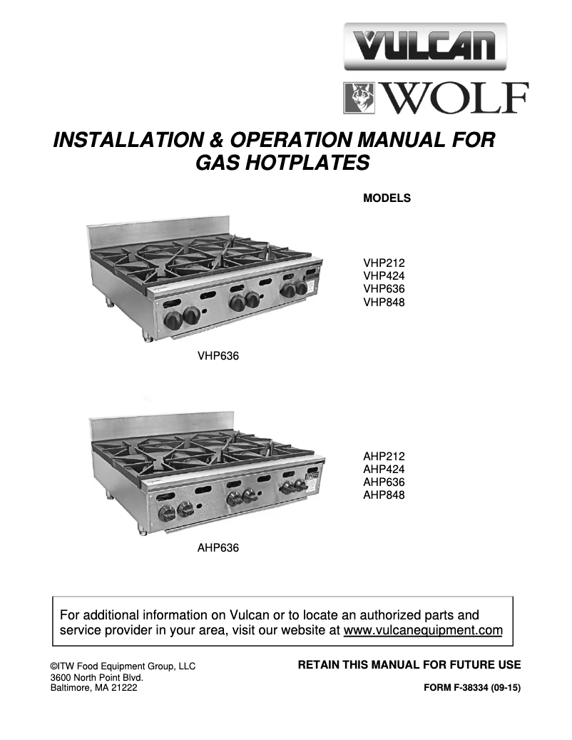 Page 1 de la notice Manuel utilisateur Wolf AHP848
