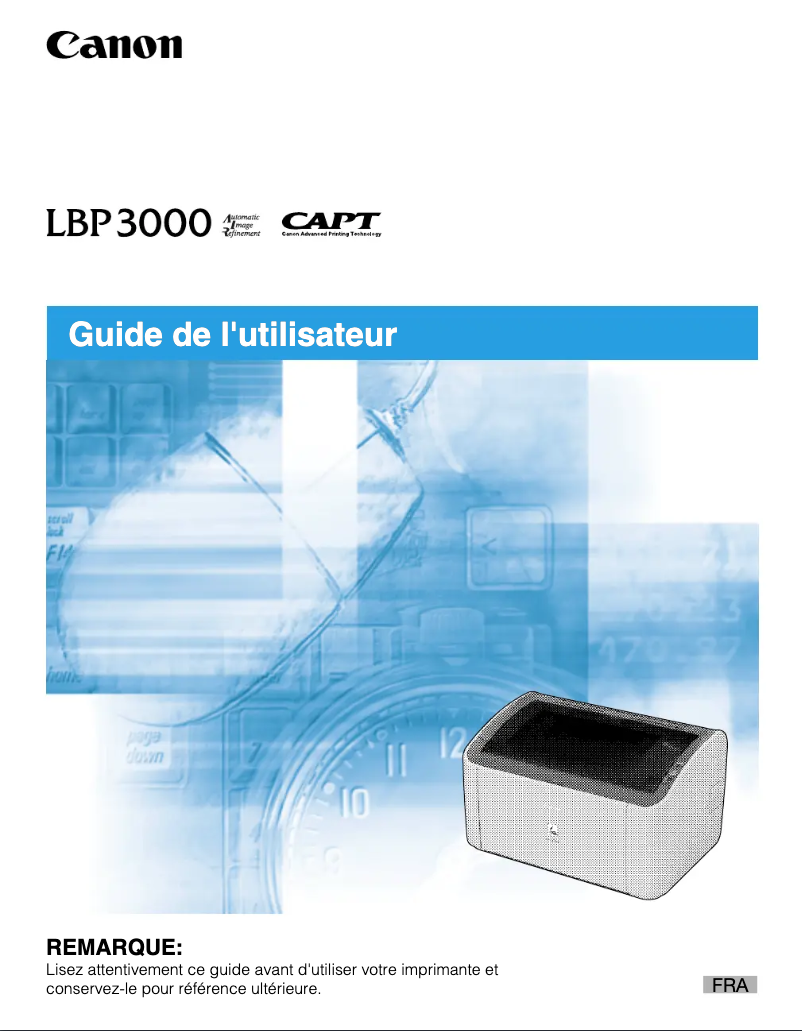 Page n°1 - Manuel utilisateur Canon i-SENSYS LBP2900B