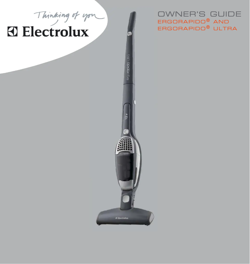 Página 1 del manual Manual de usuario Electrolux Ergorapido Ultra EL1019A