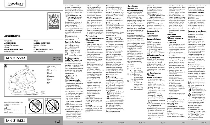Página 1 del manual Manual de usuario Zoofari IAN 315534