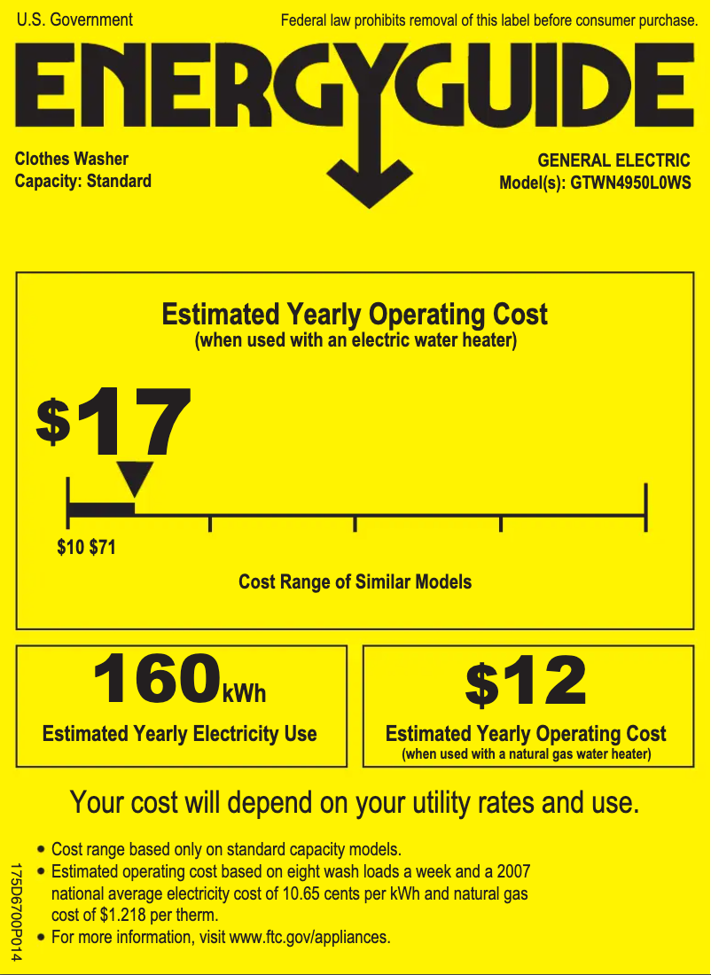 Image de la première page du manuel de l'appareil GTWN4950LWS
