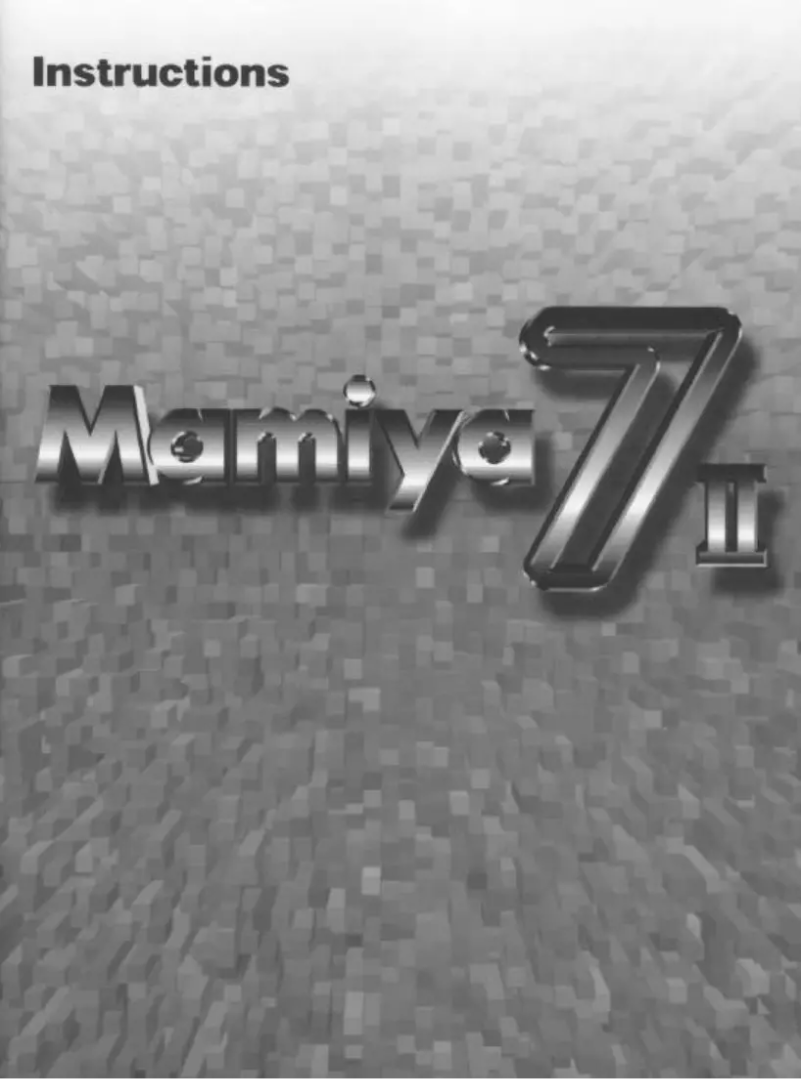 Image de la première page du manuel de l'appareil 7II