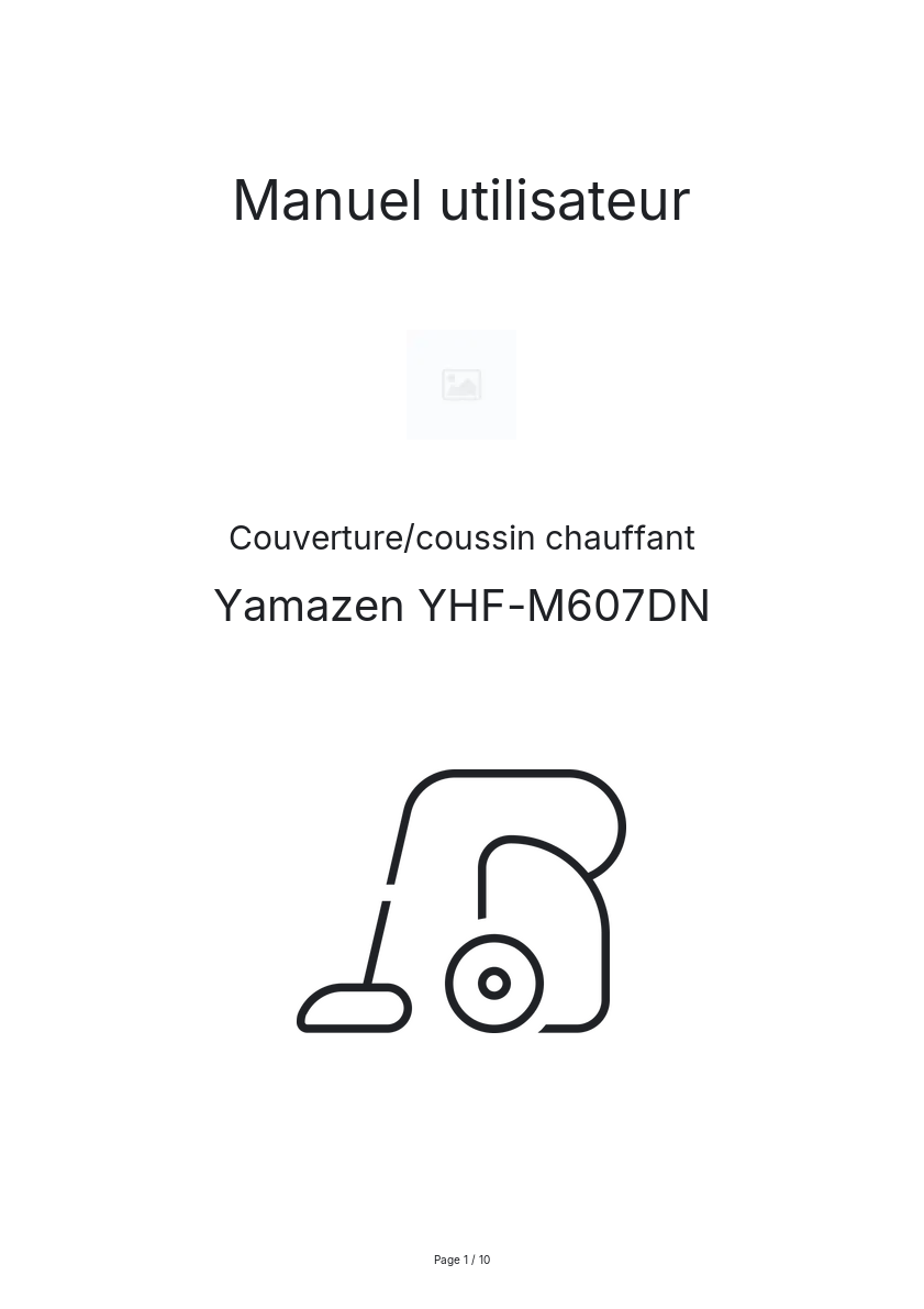 Page n°1 - Manuel utilisateur Yamazen YHF-M607DN