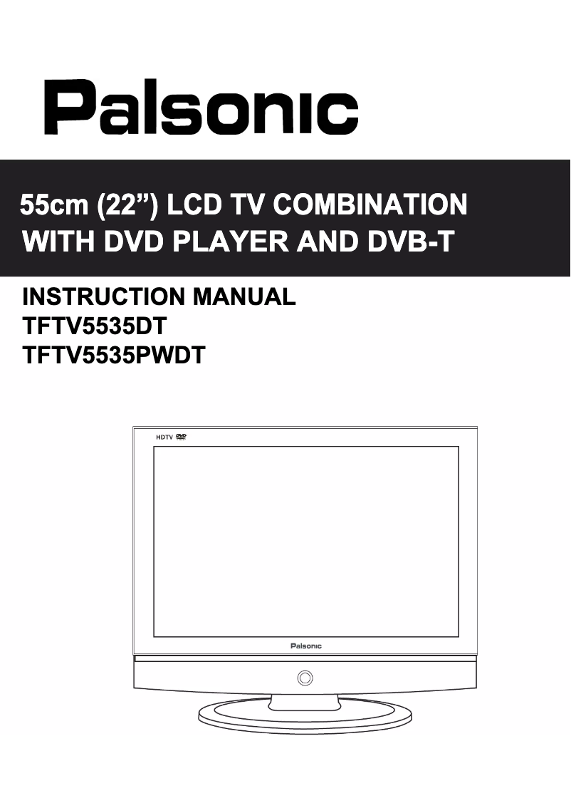 Page n°1 - Manuel utilisateur Palsonic TFTV5535PWDT