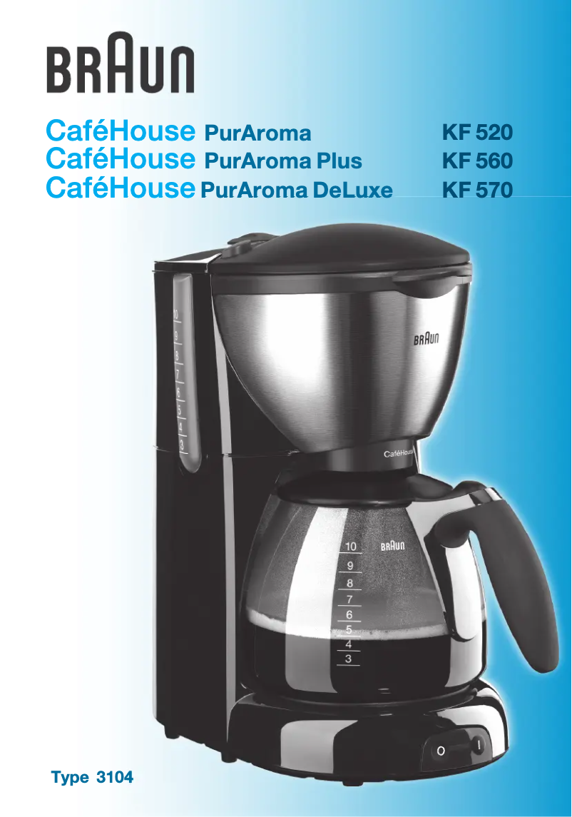 Image de la première page du manuel de l'appareil CaféHouse PurAroma Plus KF 560/1