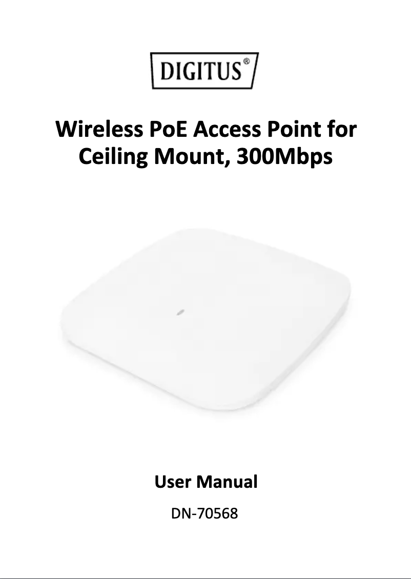 Page 1 de la notice Manuel utilisateur Digitus DN-70568