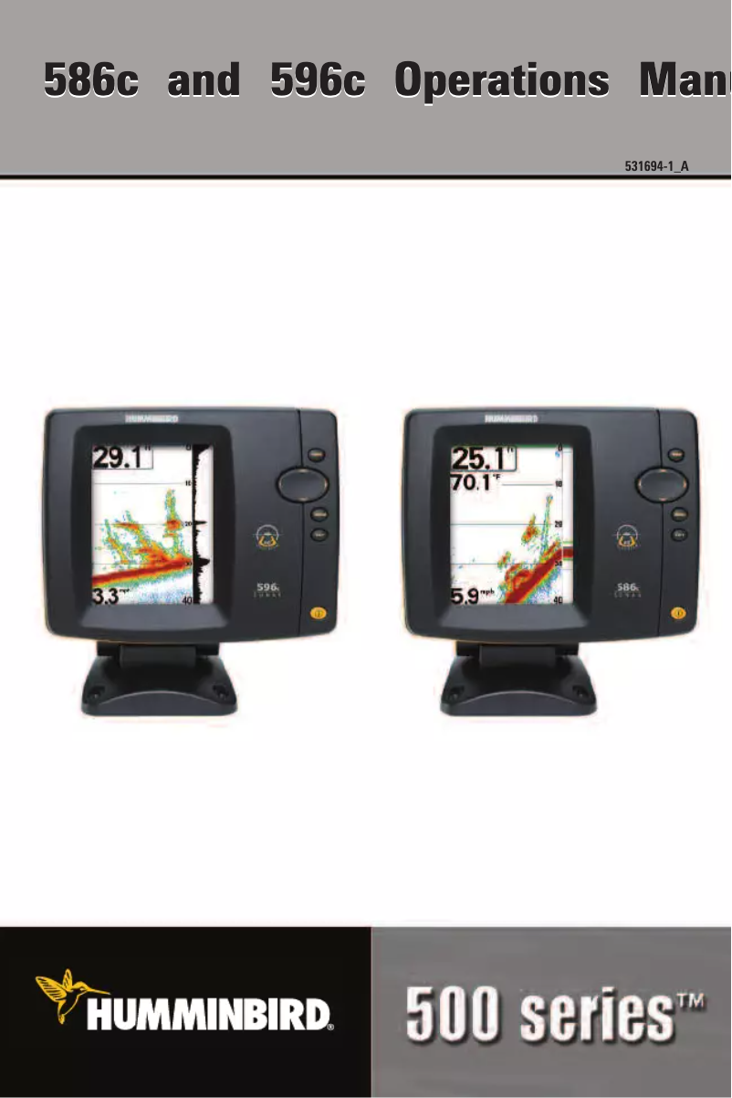 Page 1 de la notice Manuel utilisateur Humminbird 586C