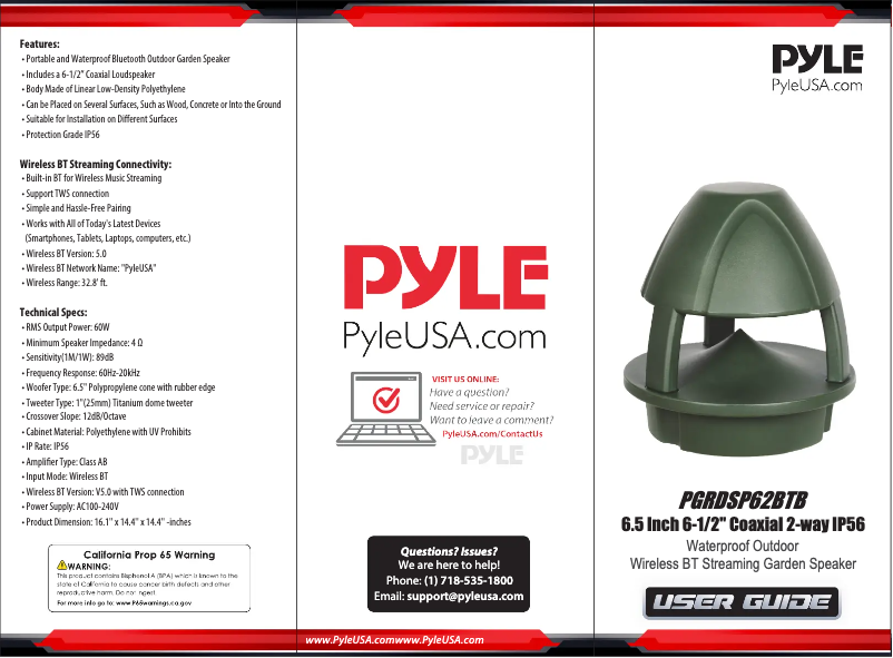 Image de la première page du manuel de l'appareil PGRDSP62BTB