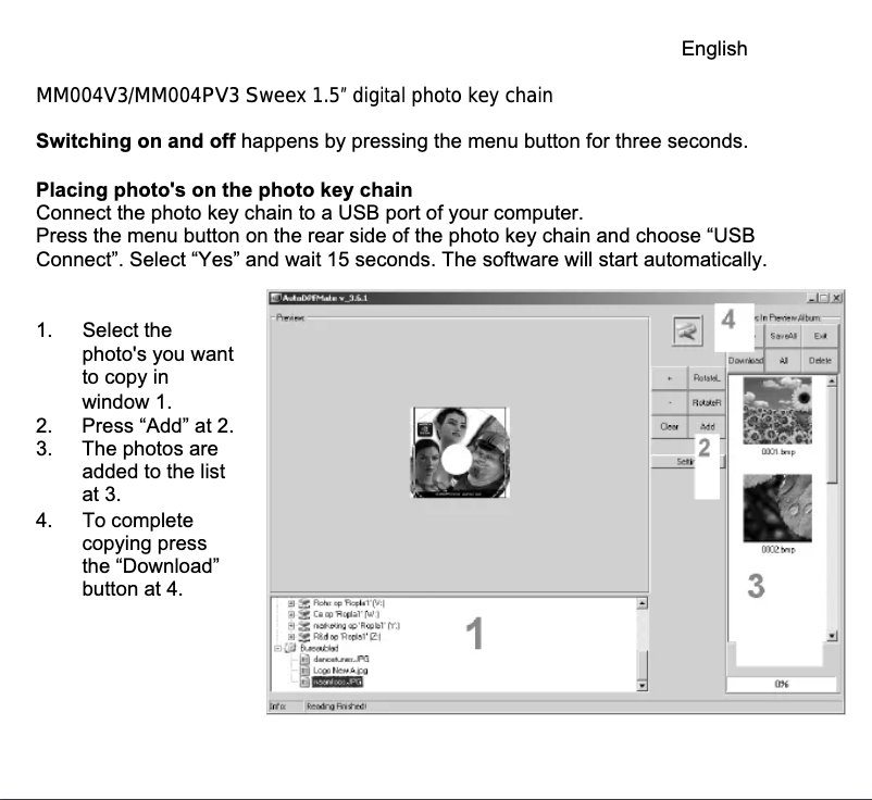 Page 1 de la notice Manuel utilisateur Sweex MM004PV5