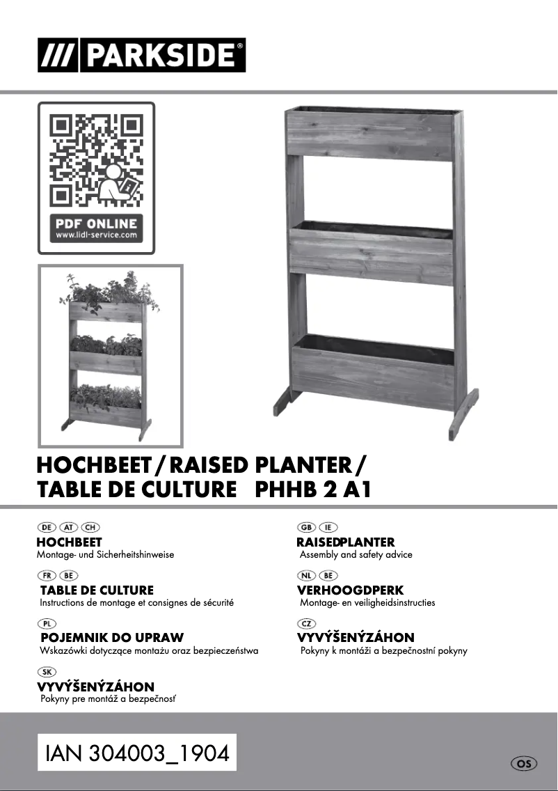 Page 1 de la notice Manuel utilisateur Parkside PHHB 2 A1