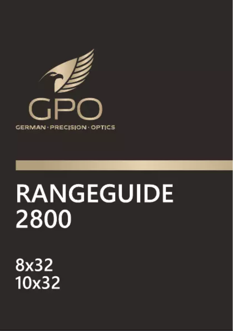 Page n°1 - Manuel utilisateur GPO RangeGuide 2800