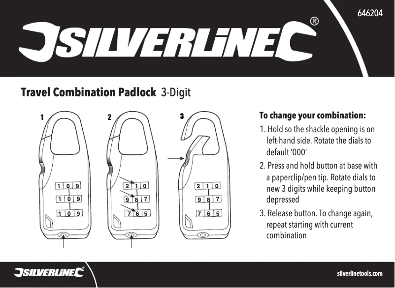 Page 1 de la notice Manuel utilisateur Silverline 646204