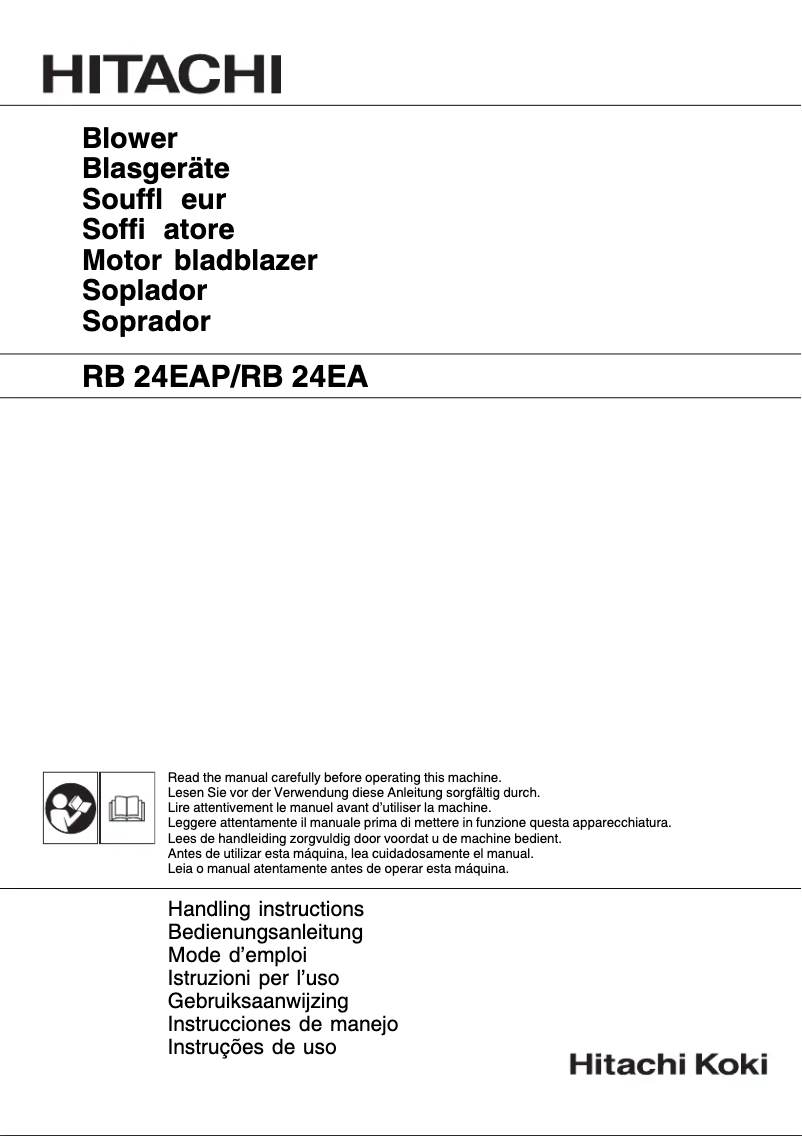Page 1 de la notice Manuel utilisateur Hitachi RB 24EAP