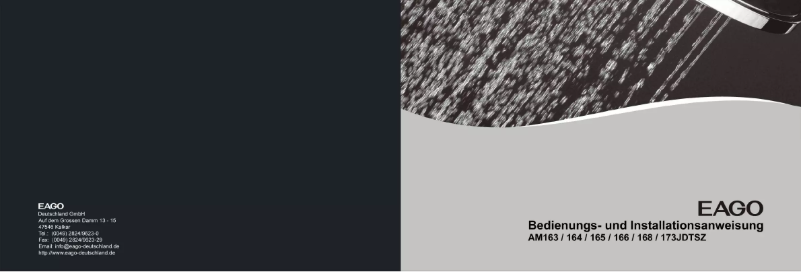 Page n°1 - Manuel utilisateur Eago AM164