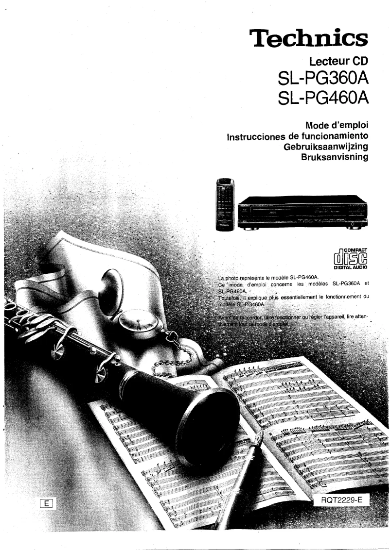 Page n°1 - Manuel utilisateur Panasonic SL-PG460A
