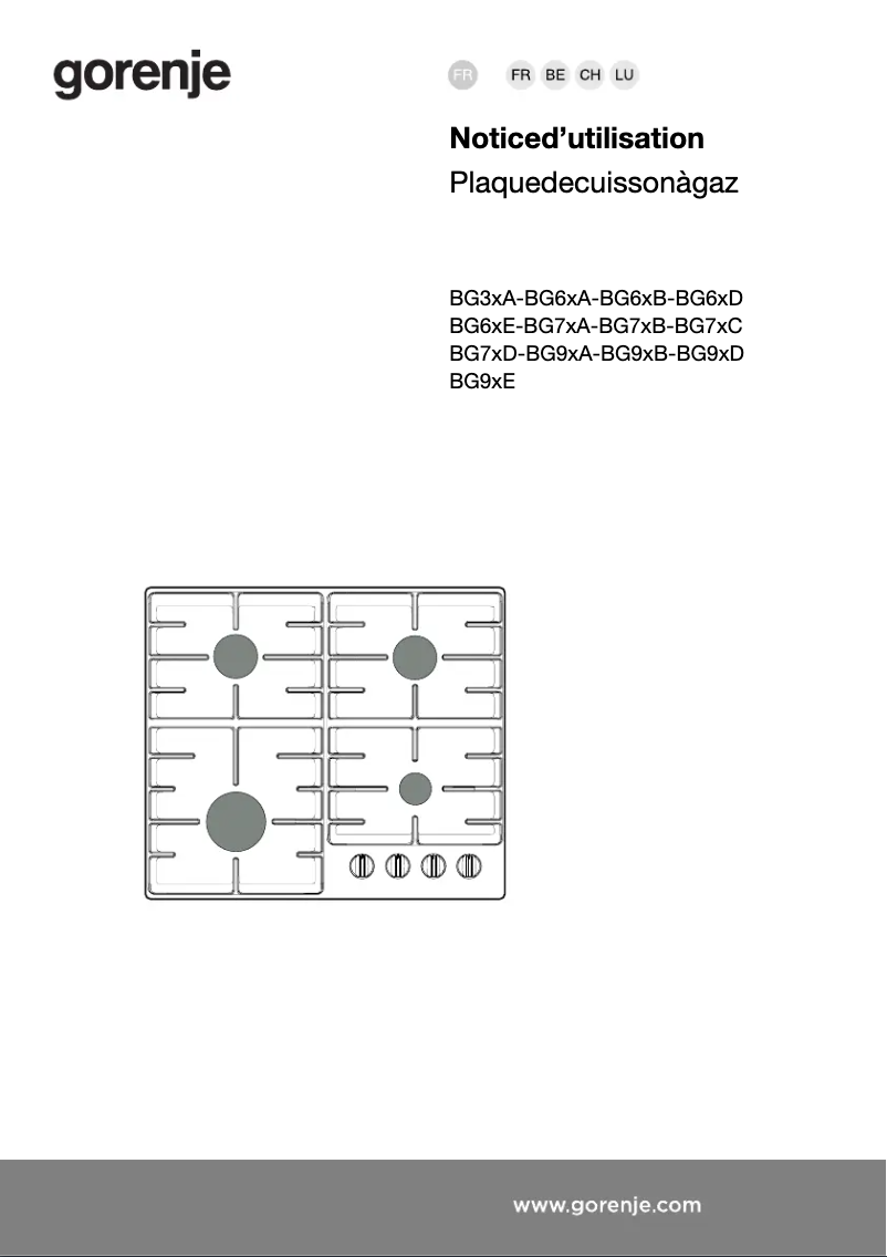 Page n°1 - Manuel utilisateur Gorenje G640X