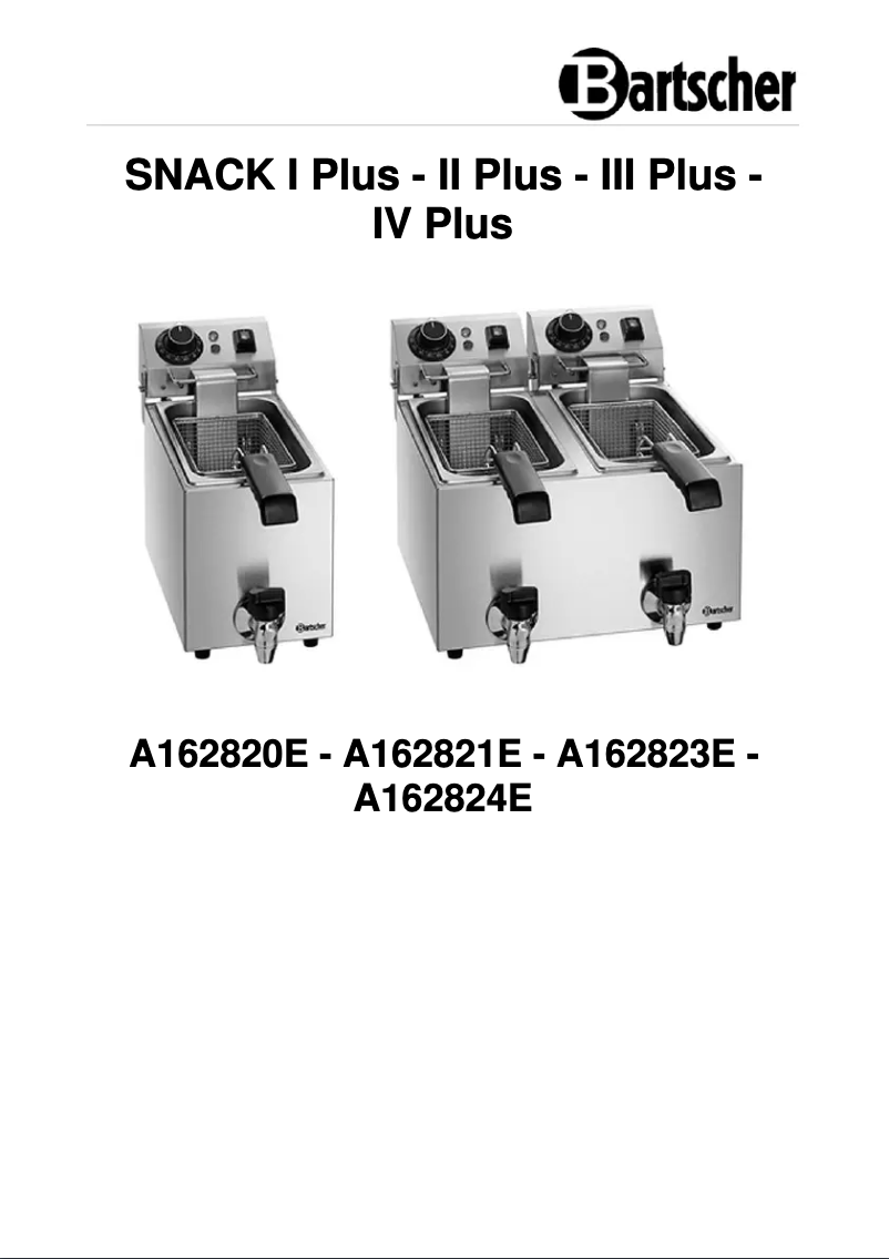 Page 1 de la notice Manuel utilisateur Bartscher SNACK I Plus A162820E