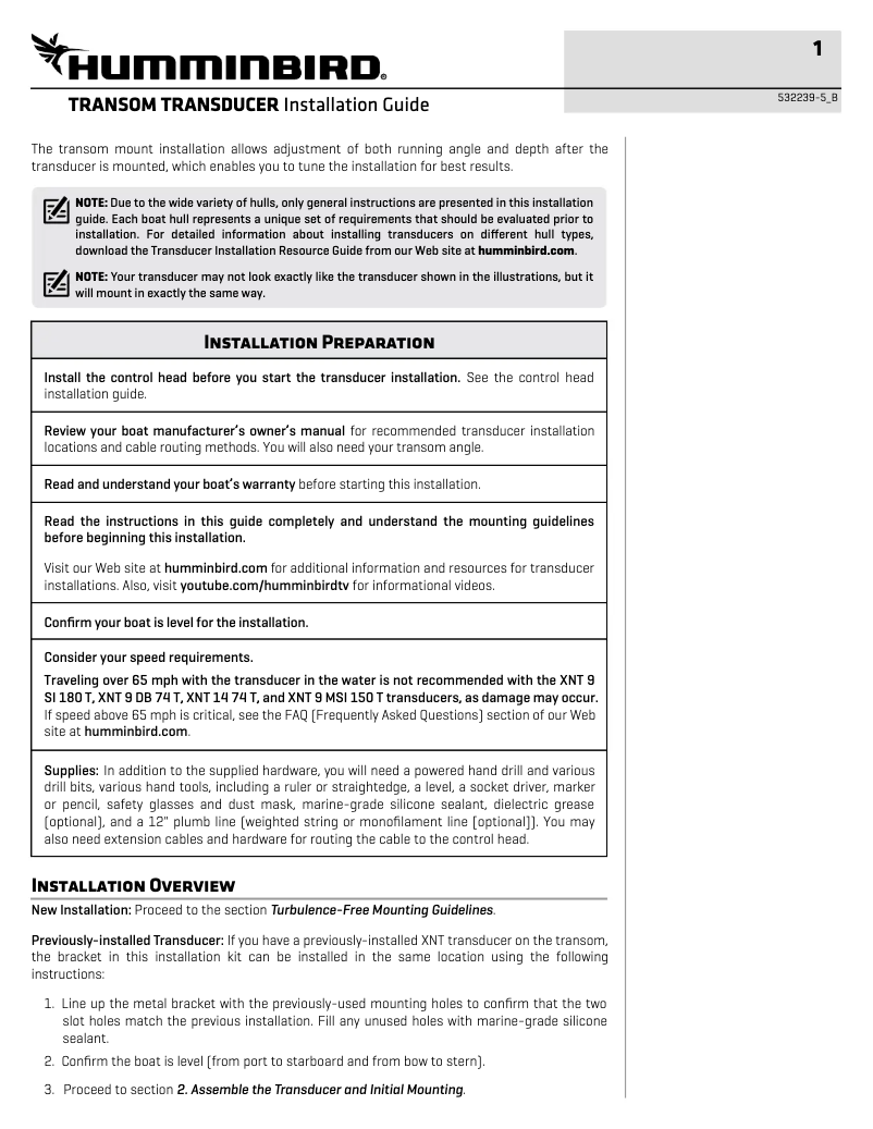 Imagen de la primera página del manual del dispositivo Helix 12 Chirp Mega DI GPS G2N