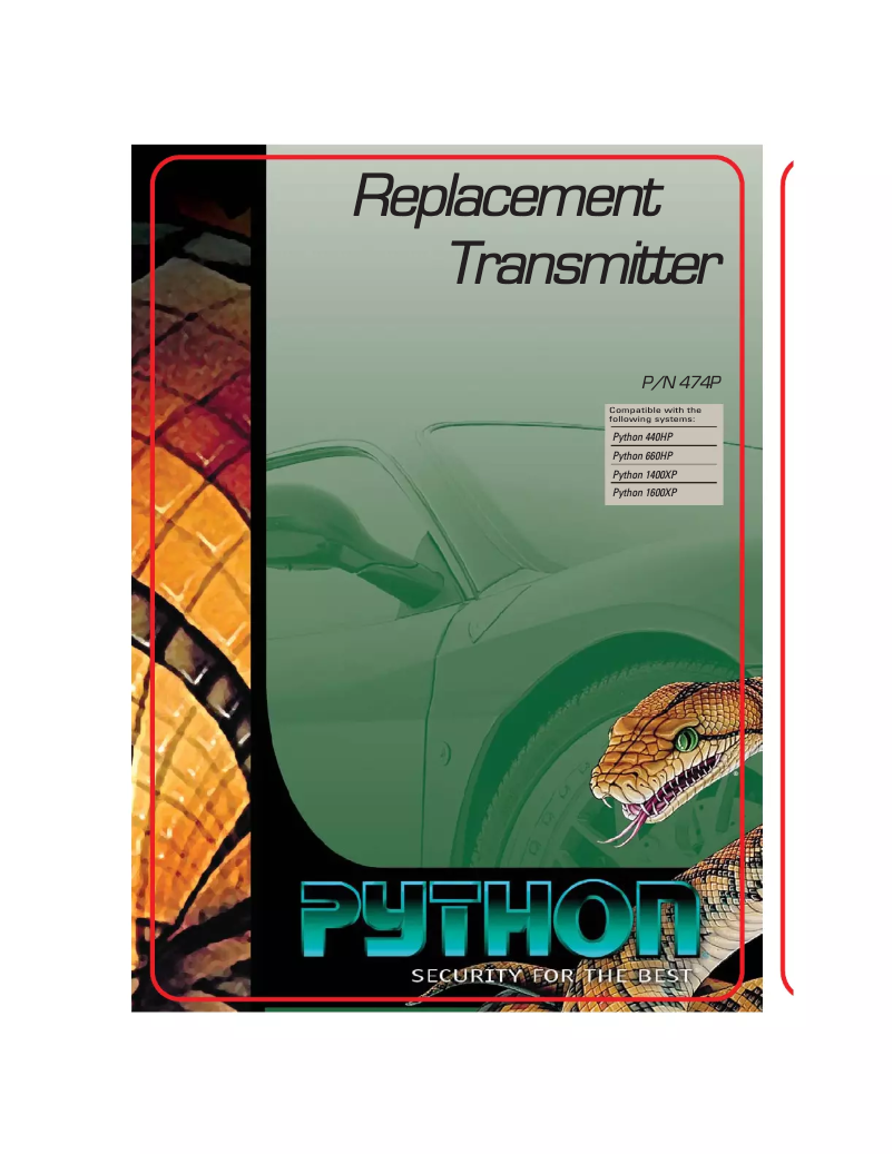 Page n°1 - Manuel utilisateur Python 474P