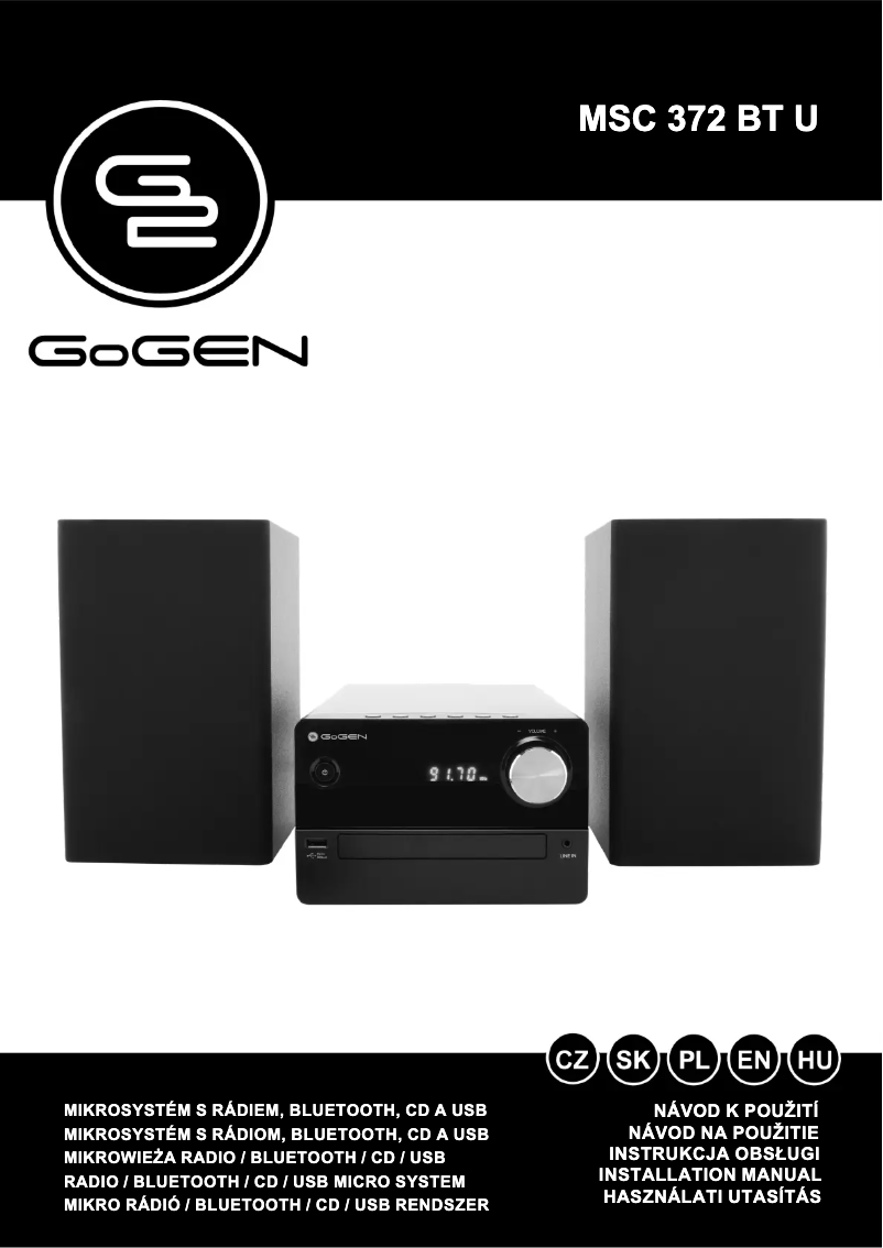 Page 1 de la notice Manuel utilisateur GoGen MSC 372 BT U