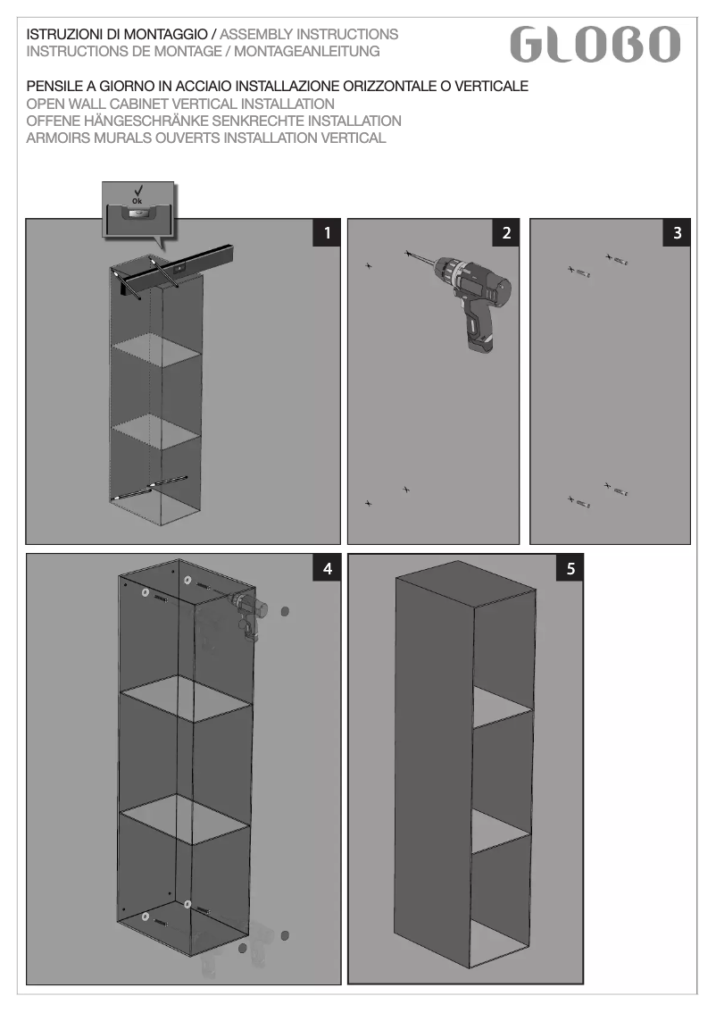Page 1 de la notice Manuel utilisateur Globo E1570BO