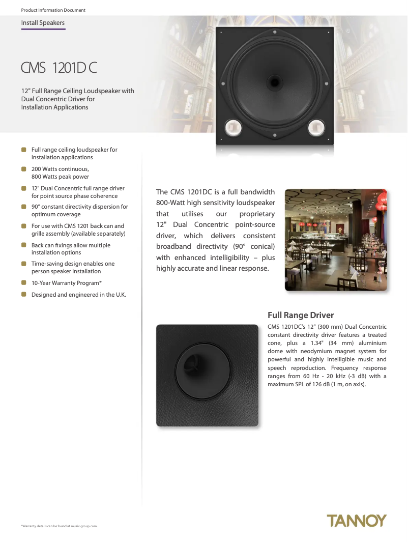 Image de la première page du manuel de l'appareil CMS 1201DC