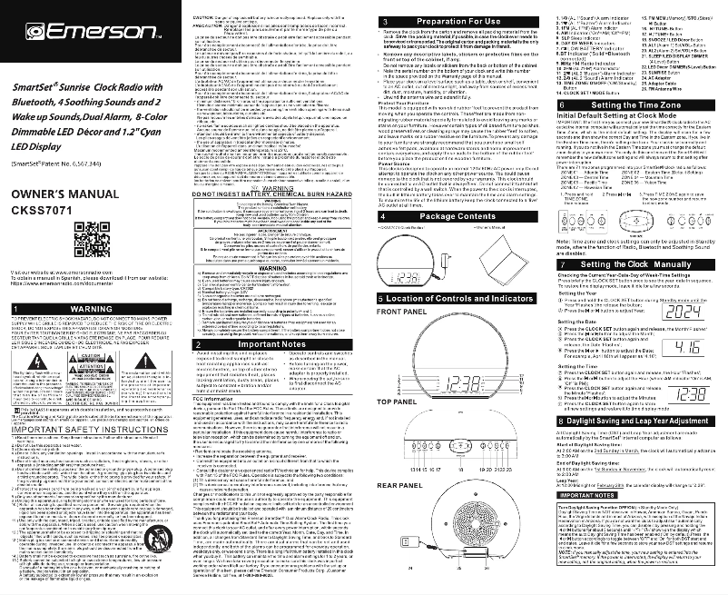 Page n°1 - Manuel utilisateur Emerson CKSS7071