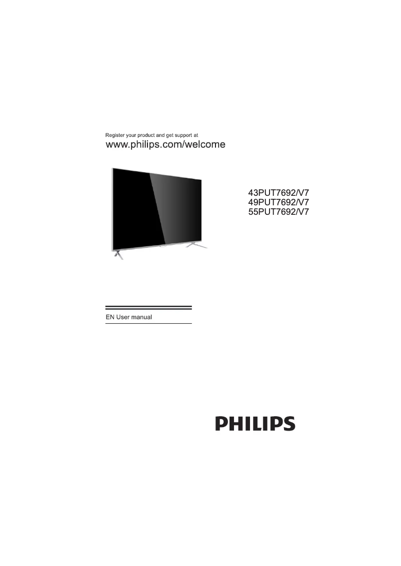 Page 1 de la notice Manuel utilisateur Philips 49PUT7692