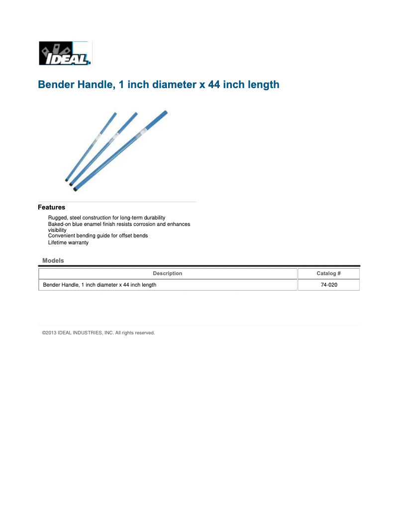 Image de la première page du manuel de l'appareil 74-020