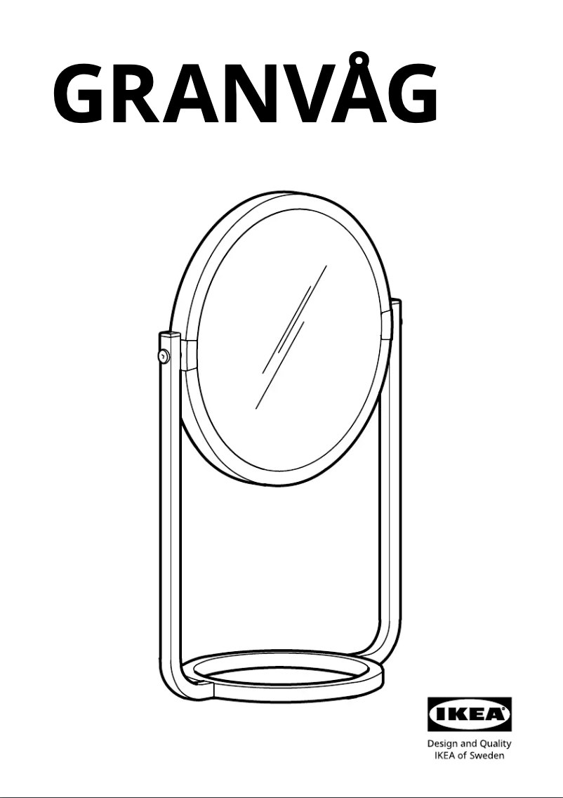 Image de la première page du manuel de l'appareil GRANVÅG 005.109.97