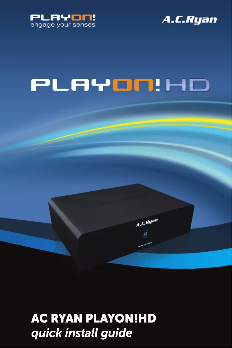 Page 1 de la notice Manuel utilisateur AC Ryan Playon!HD ACR-PV73100