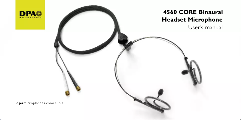 Image de la première page du manuel de l'appareil 4560 CORE Binaural