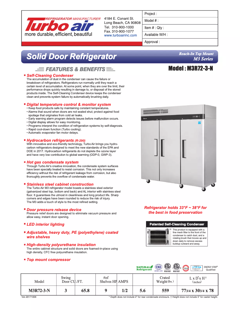 Image de la première page du manuel de l'appareil M3R72-3