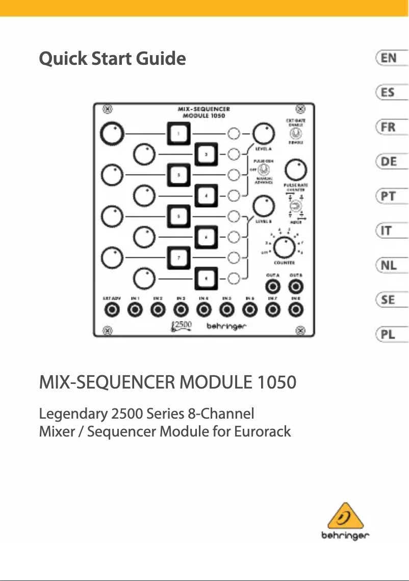 Image de la première page du manuel de l'appareil Mix-Sequencer Module 1050