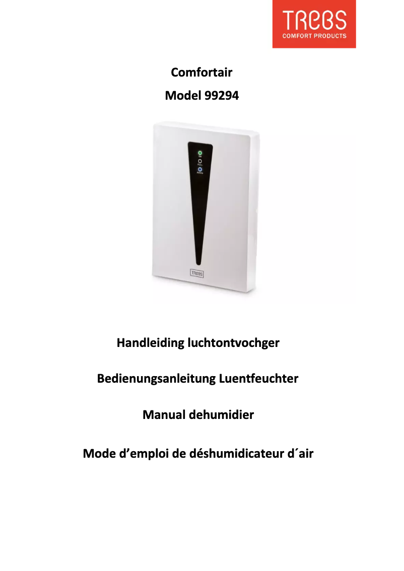 Page n°1 - Manuel utilisateur Trebs Comfortair 99294