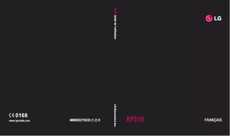 Page 1 de la notice Manuel utilisateur LG KF510