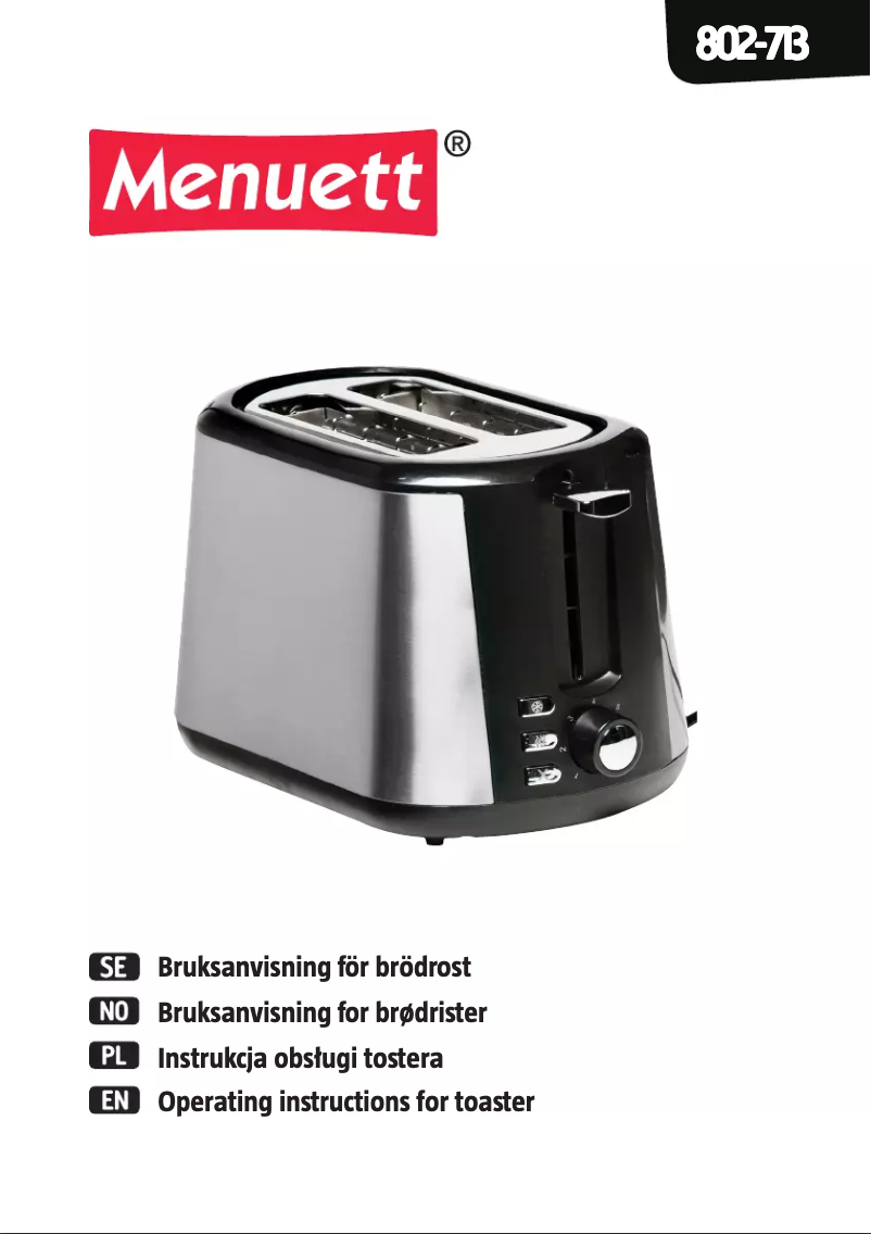 Página 1 del manual Manual de usuario Menuett 802-713