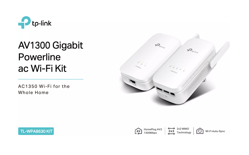 Página 1 del manual Ficha técnica TP-Link TL-WPA8630