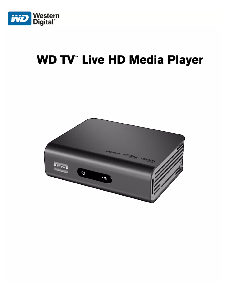 Página 1 del manual Manual de usuario Western Digital TV Live HD